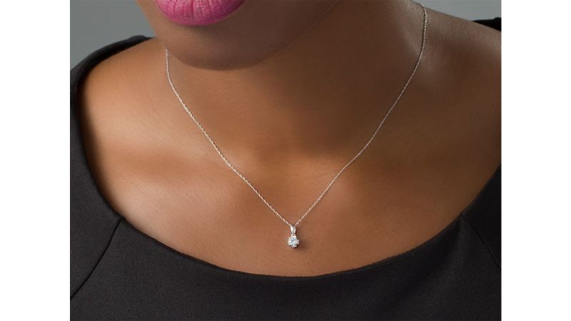 Silver Necklace & Stud Earrings Set Chain Pendant Love Valentines Gift Charm
